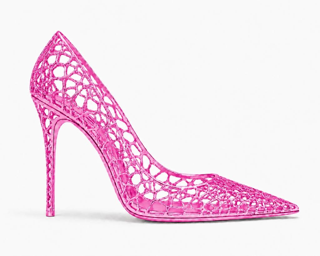 Lattice Pump in Bubblegum Pink