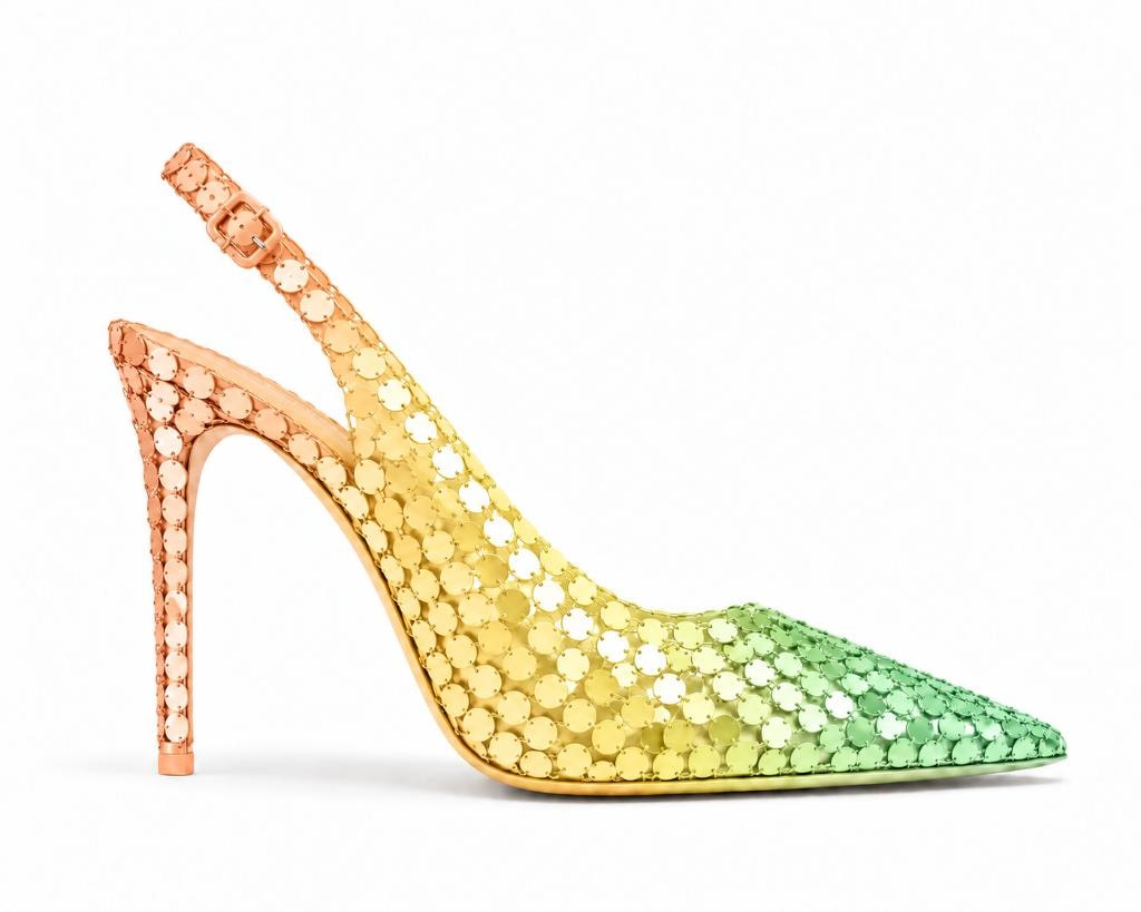 Gradient Mini Disco Slingback Pump