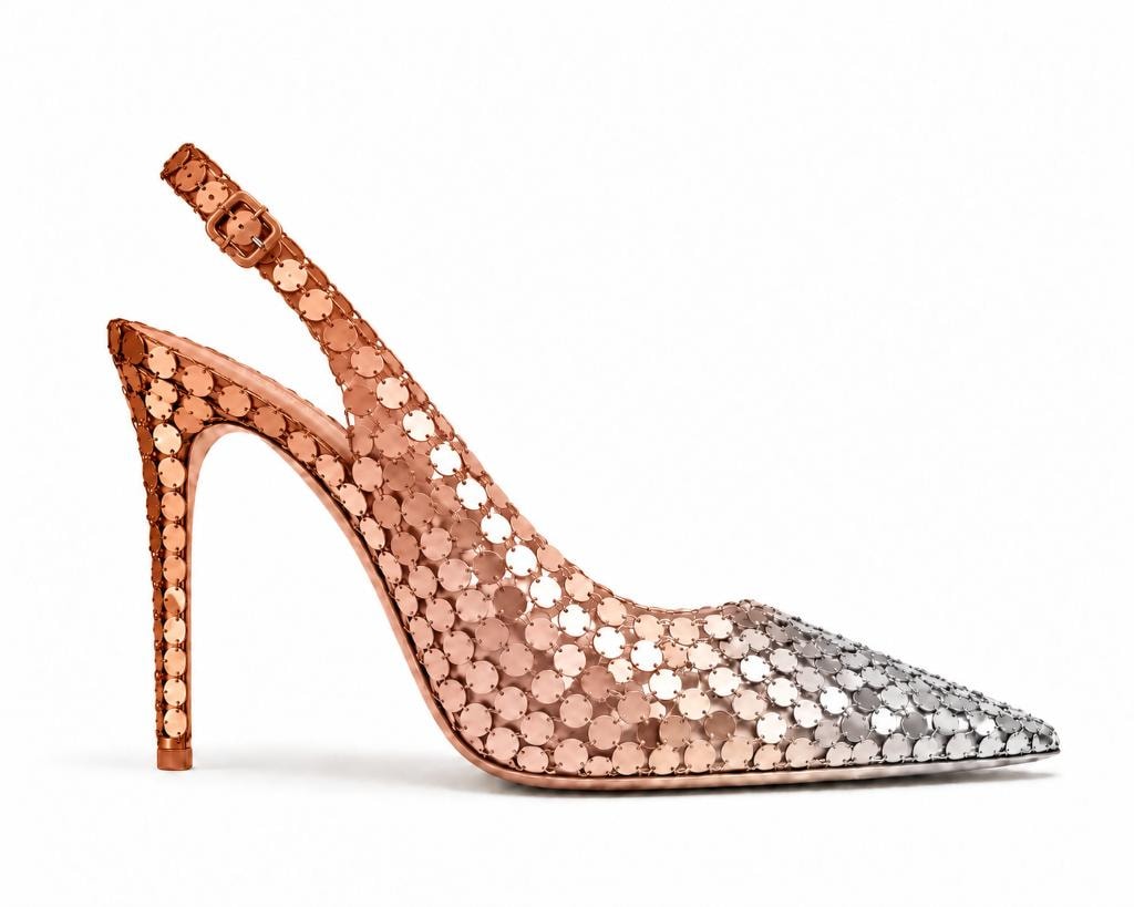 Gradient Mini Disco Slingback Pump