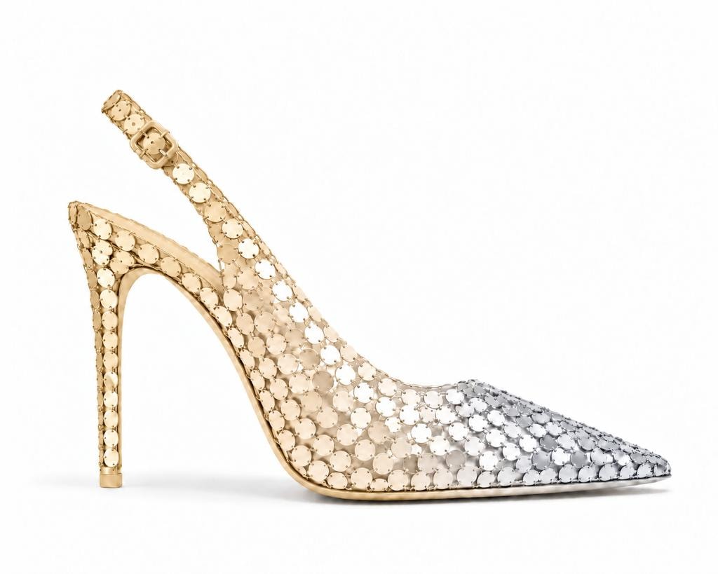Gradient Mini Disco Slingback Pump