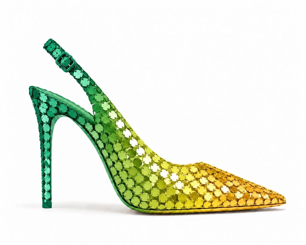 Gradient Mini Disco Slingback Pump