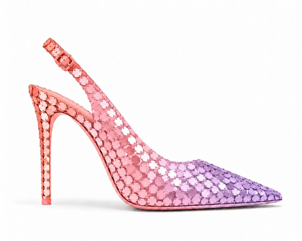 Gradient Mini Disco Slingback Pump