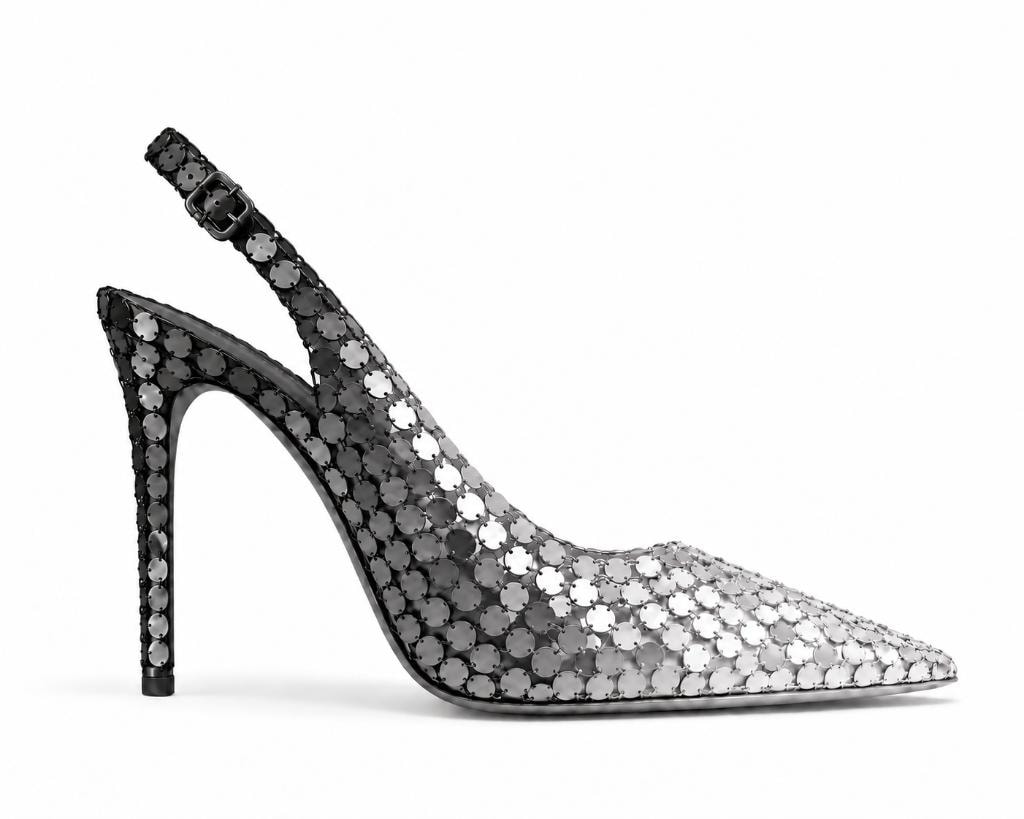 Gradient Mini Disco Slingback Pump
