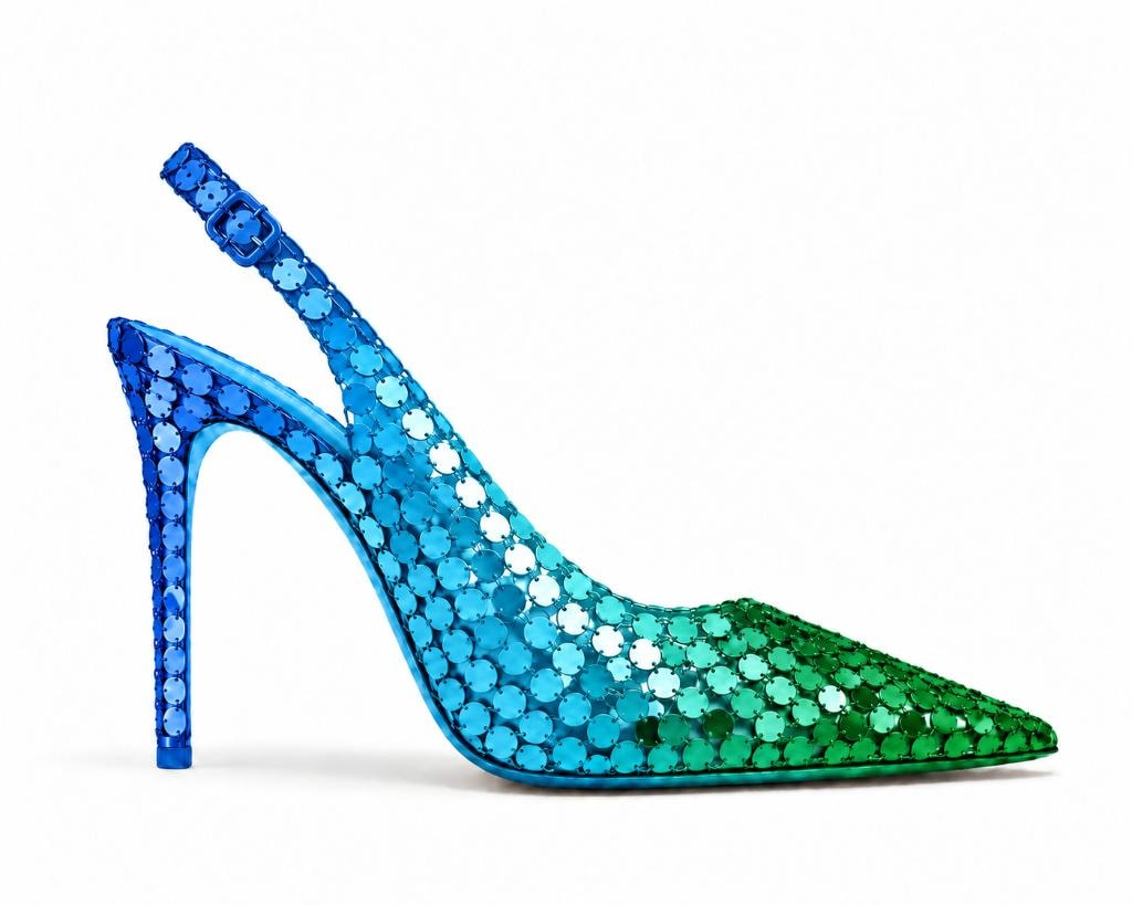 Gradient Mini Disco Slingback Pump