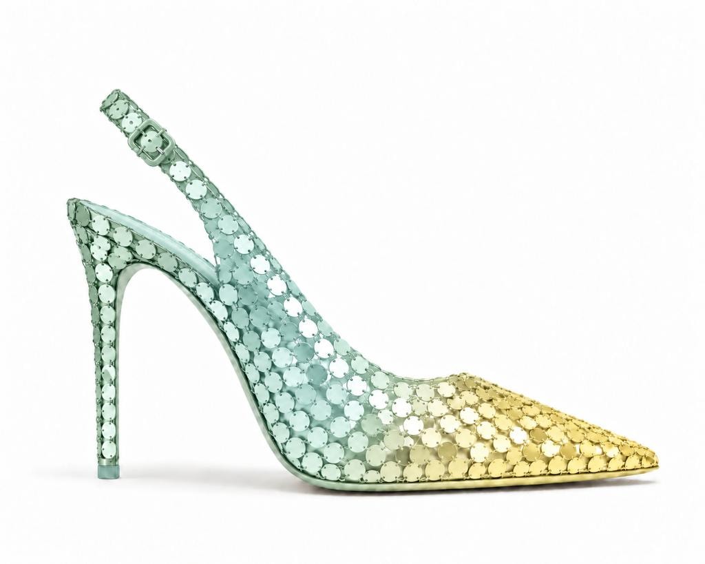 Gradient Mini Disco Slingback Pump