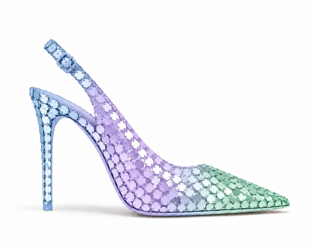 Gradient Mini Disco Slingback Pump