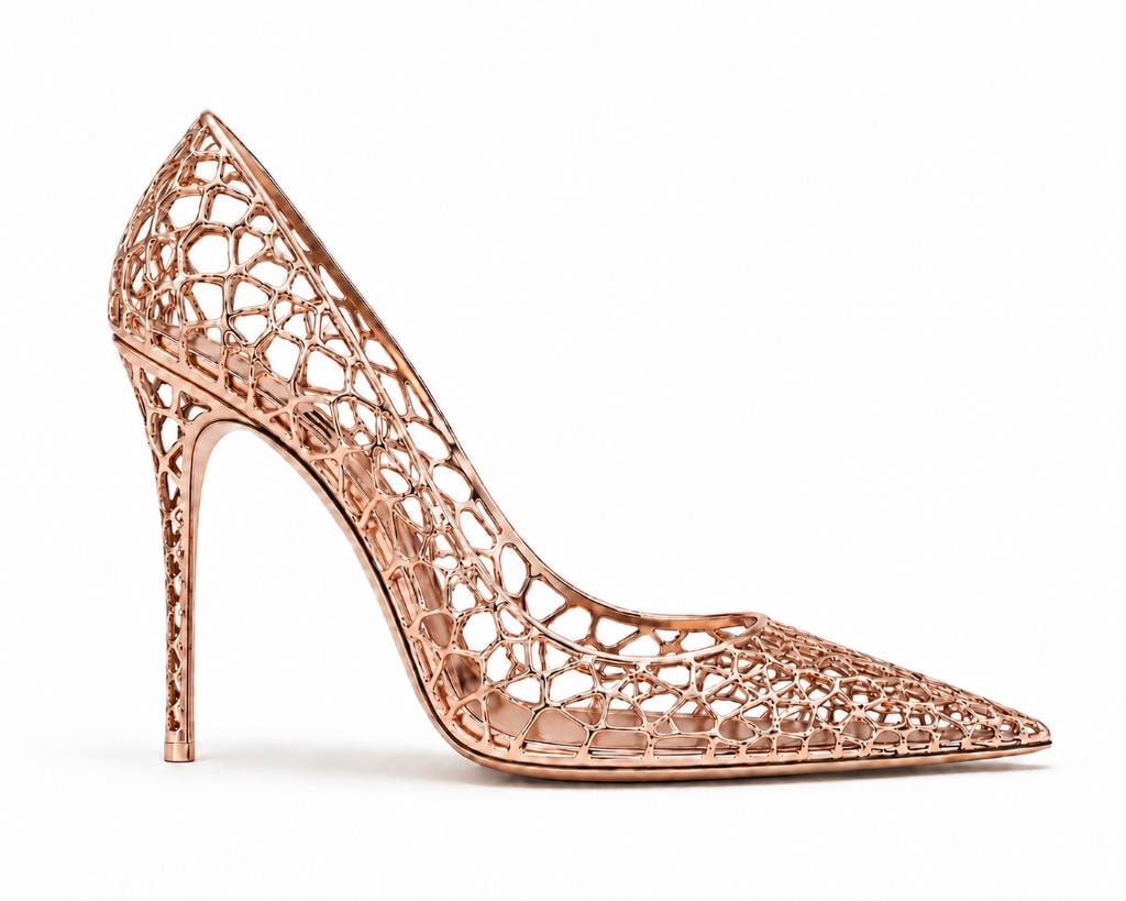 Lattice Pump in Rose Gold