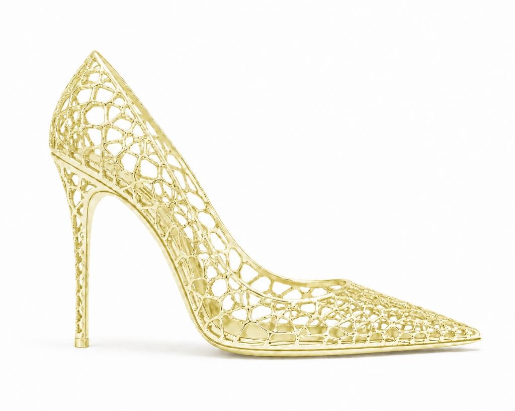 Lattice Pump in Yellow Gold